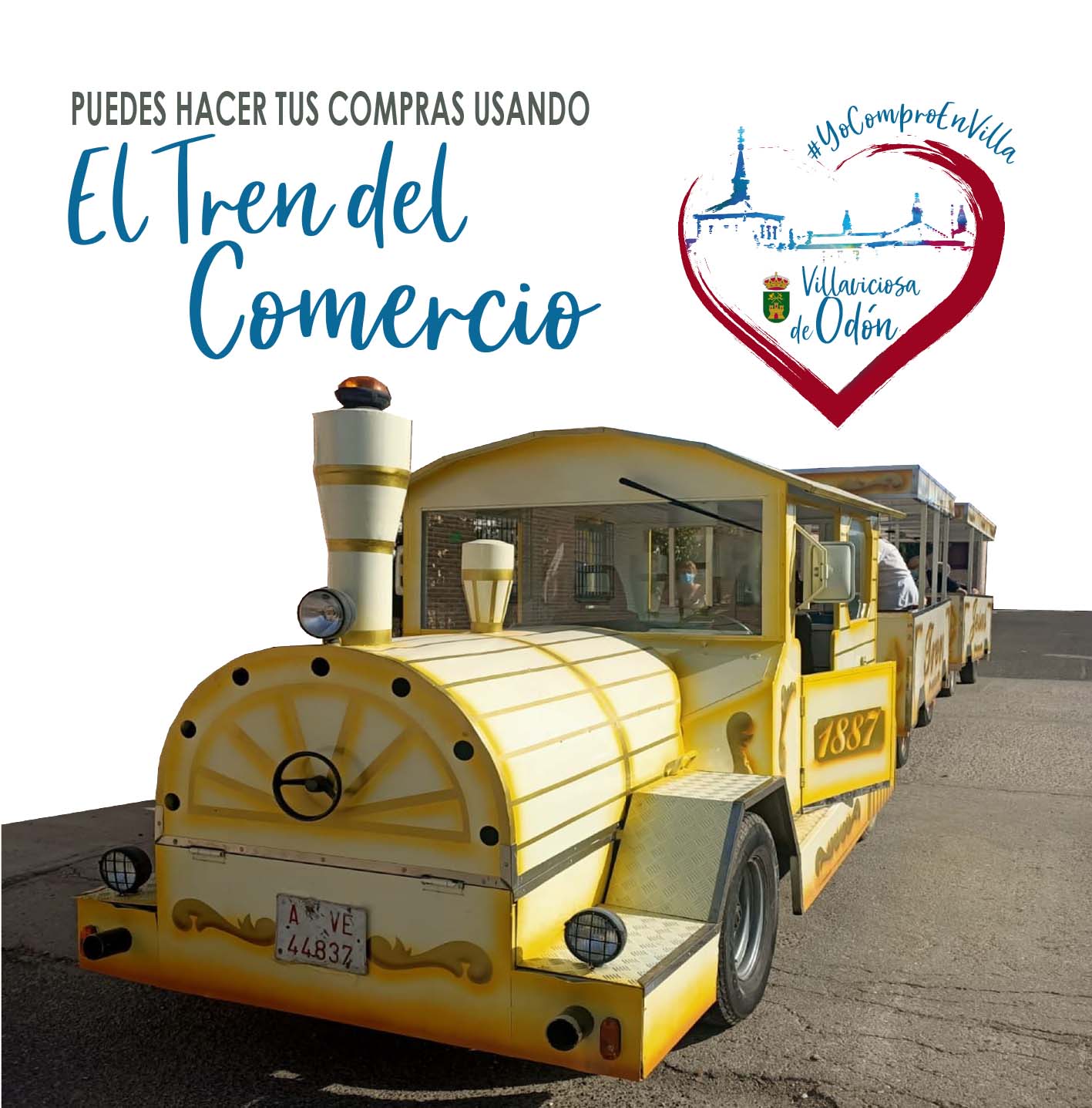 Texto Alternativo: El Tren del Comercio llega los días 20 y 27 de noviembre a Villaviciosa dentro de la campaña municipal Yo compro en Villa
