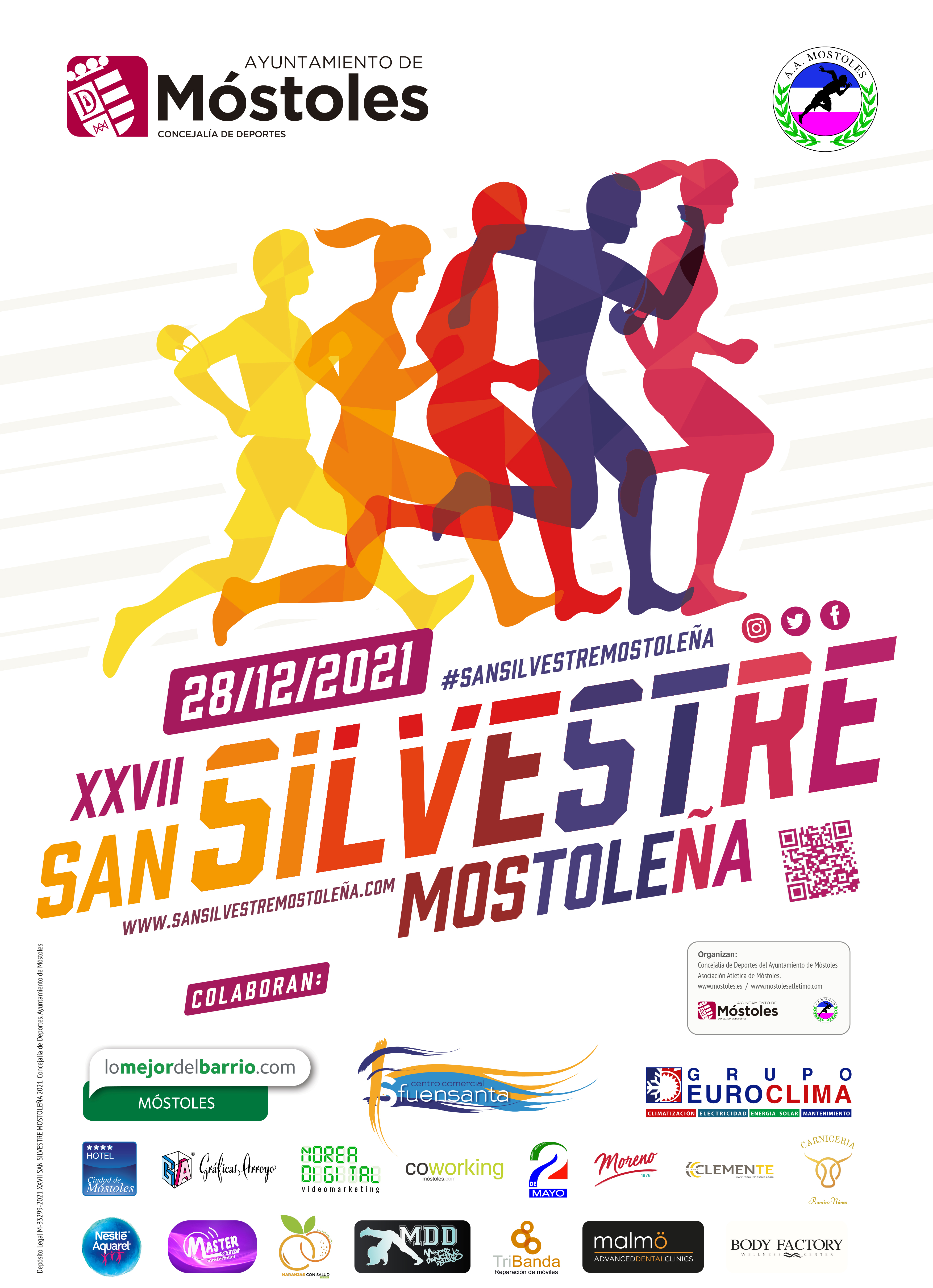 Texto Alternativo: El 28 de diciembre se disputará la XXVII edición de la San Silvestre mostoleña