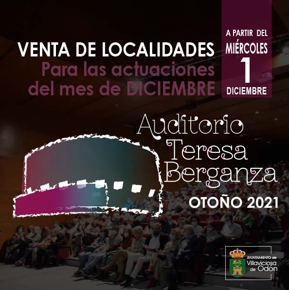 Texto Alternativo: Este miércoles se ponen a la venta las localidades para los espectáculos culturales de diciembre