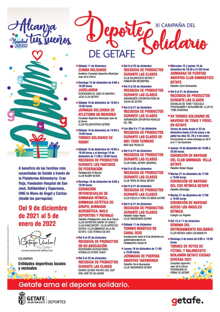 Texto Alternativo: Getafe pone en marcha la ‘XI Campaña del Deporte Solidario’