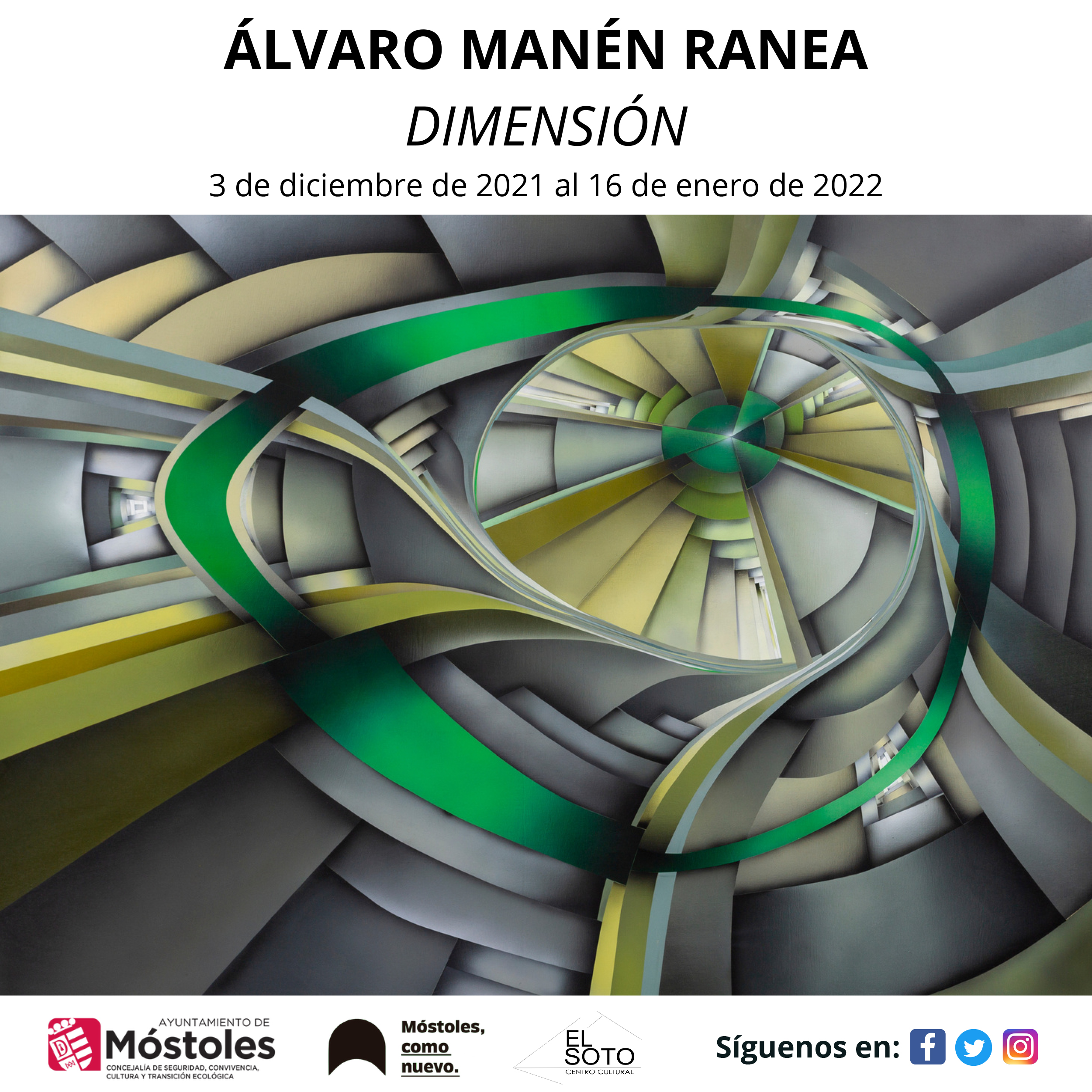 Texto Alternativo: Exposición Dimensión del pintor Álvaro Manén Ranea en el Centro Sociocultural El Soto