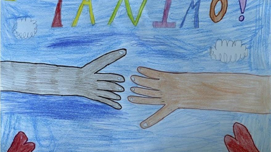 Texto Alternativo: Niños madrileños mandan más de 600 cartas y dibujos de apoyo a la isla de La Palma