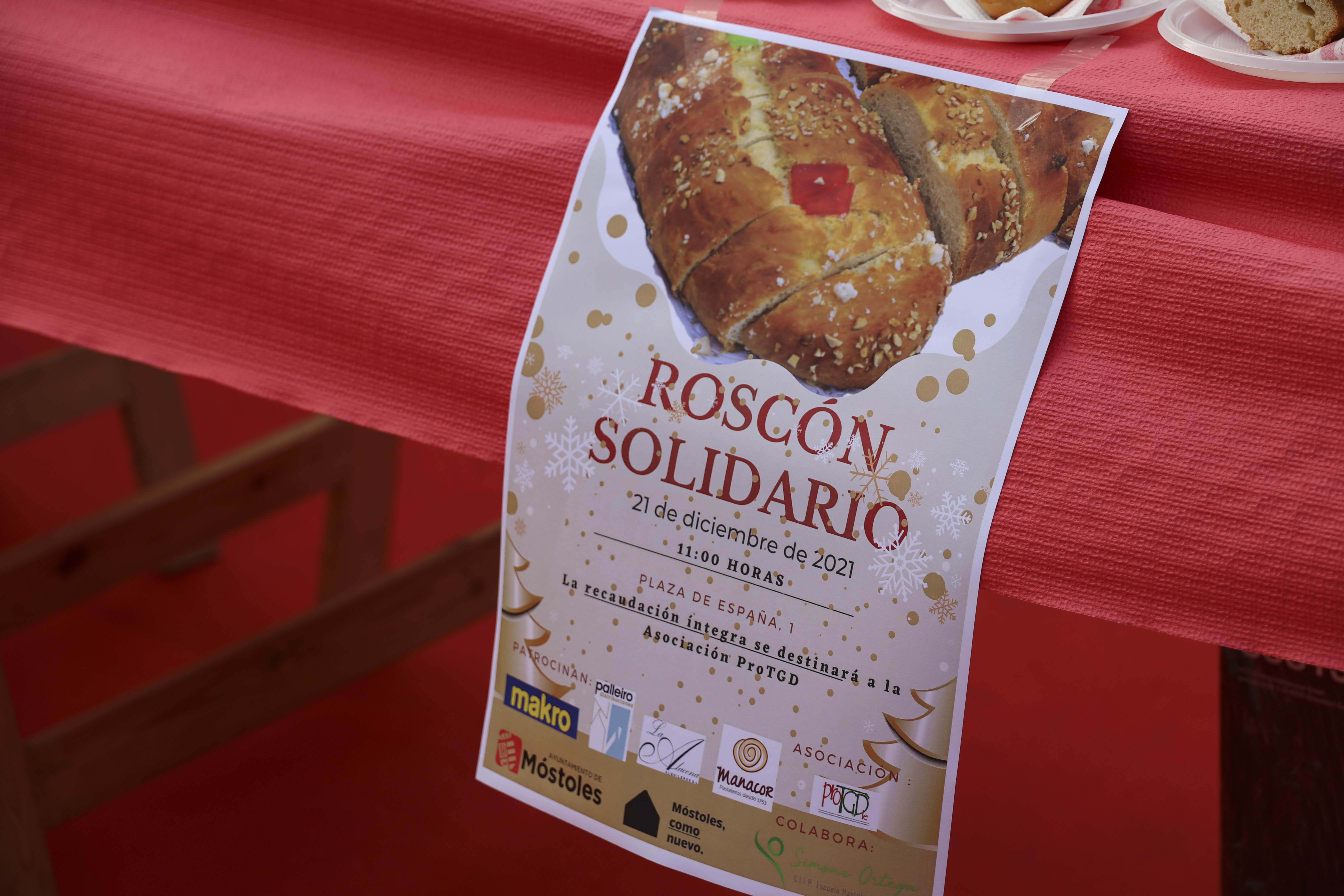 Texto Alternativo: 500 raciones de roscón solidario repartidos hoy en Móstoles