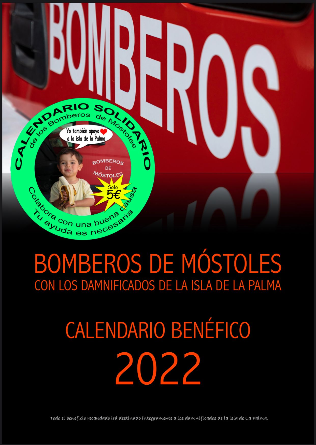Texto Alternativo: Los Bomberos de Móstoles donan más de 5.500 euros a los damnificados por el volcán de La Palma
