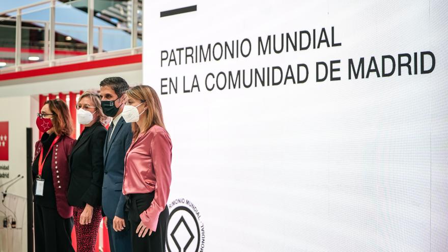 Texto Alternativo: La Comunidad de Madrid la Comunidad presenta por primera vez en FITUR cinco lugares incluidos en la lista de Patrimonio Mundial de la UNESCO