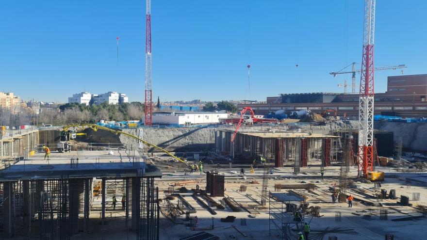 Texto Alternativo: Concluye la fase de cimentación del nuevo Edificio de Hospitalización del Hospital 12 de Octubre
