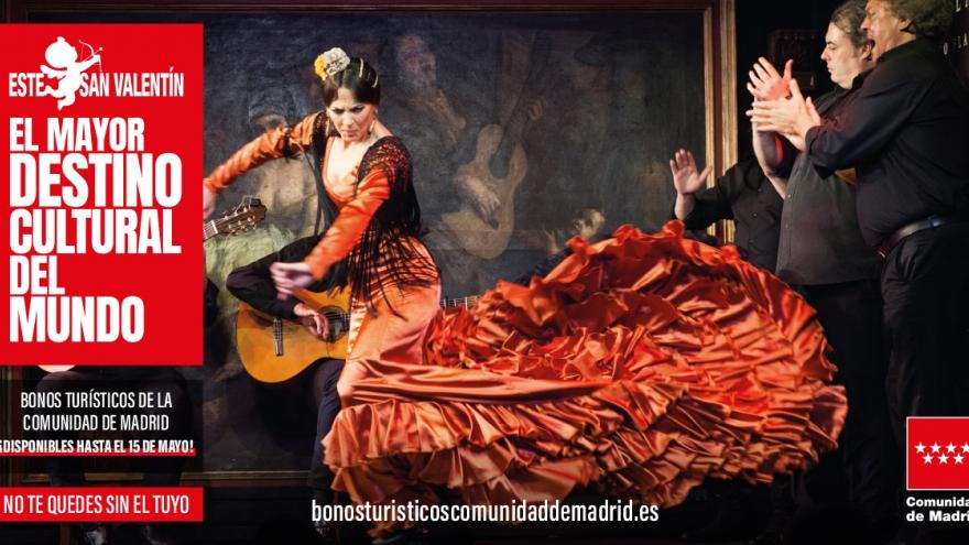 Texto Alternativo: La Comunidad de Madrid lanza una campaña para promocionar sus bonos turísticos en San Valentín