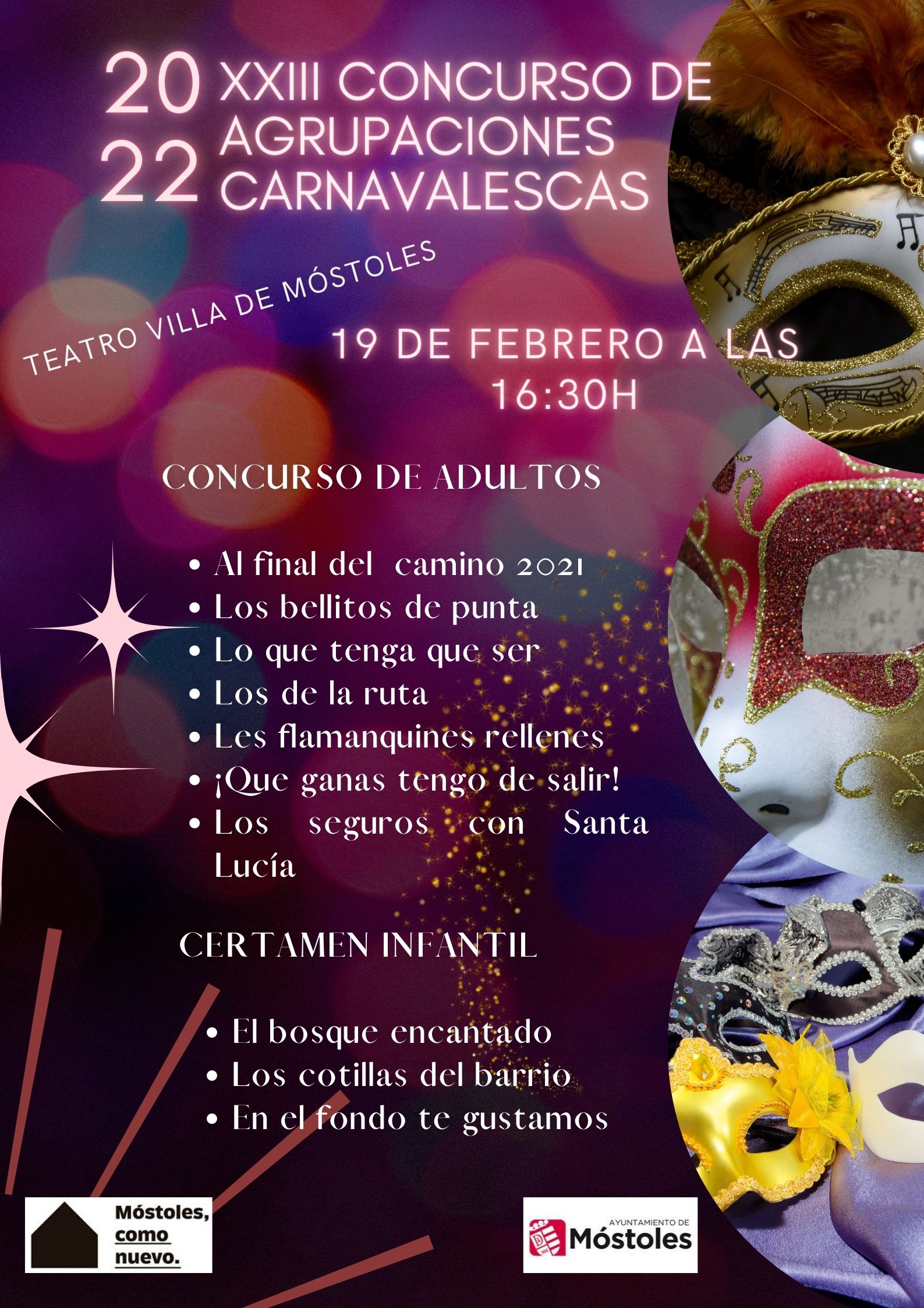 Texto Alternativo: Vuelven las agrupaciones carnavalescas y el desfile de comparsas al Carnaval de Móstoles de 2022