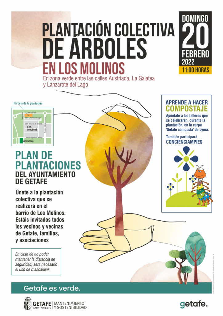 Texto Alternativo: Getafe organiza una nueva plantación colectiva en Los Molinos