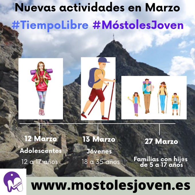 Texto Alternativo: Abierto el plazo de inscripción para el Curso de iniciación al Montañismo para adolescentes de Móstoles