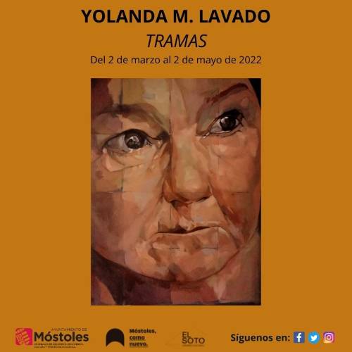 Texto Alternativo: La pintora madrileña Yolanda M. Lavado expone su obra Tramas en el Centro Sociocultural El Soto