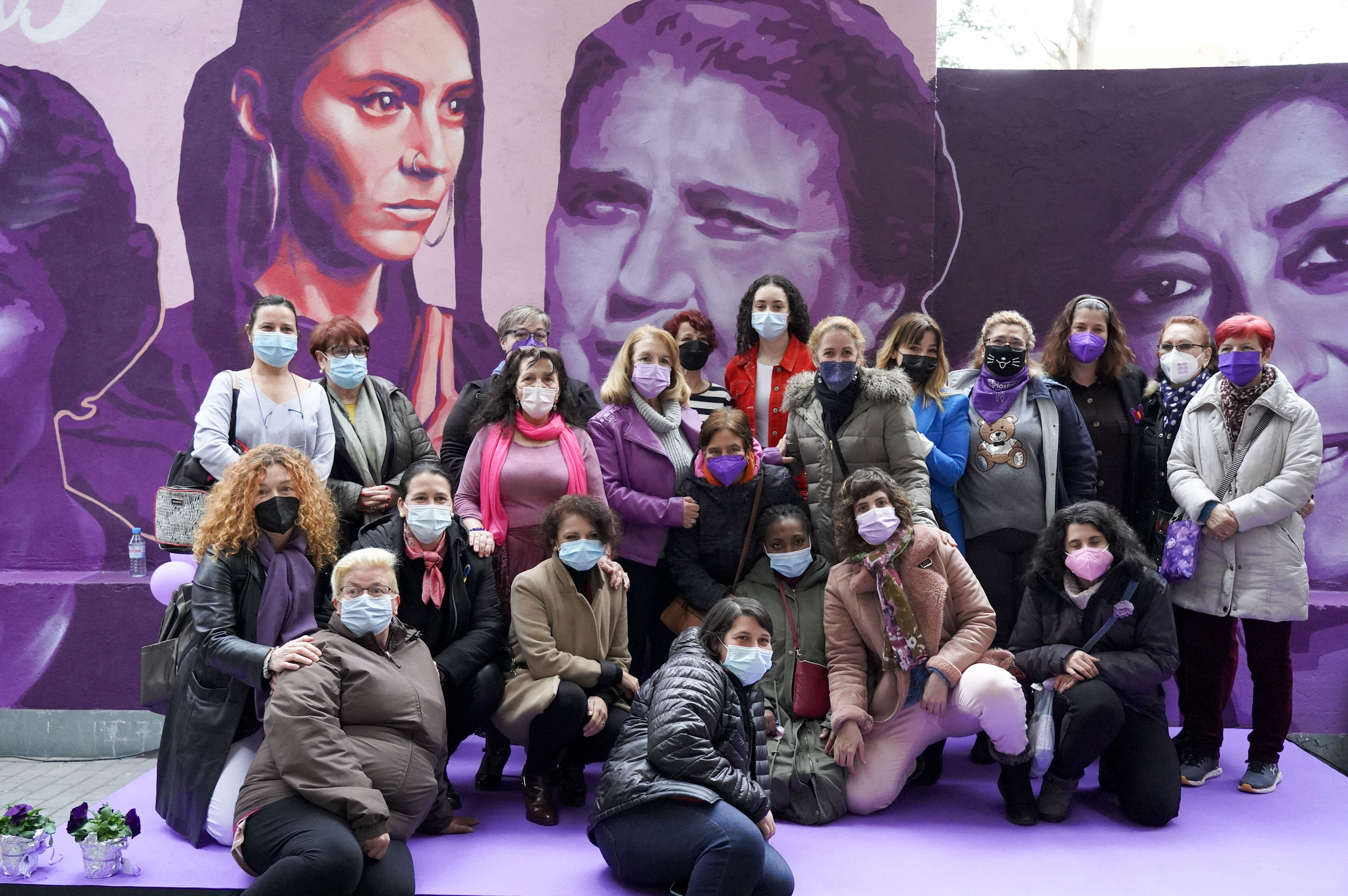 Texto Alternativo: Móstoles inaugura un mural feminista y otorga a cuatro mostoleñas el reconocimiento de Mujeres excepcionales