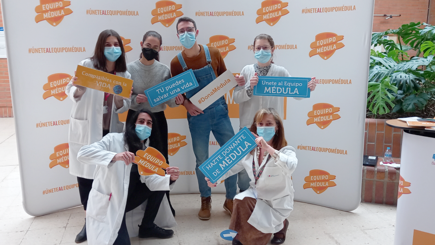Texto Alternativo: Diecinueve estudiantes de la Facultad de CC. de la Salud y Medicina de la UAH se registran para ser donantes de médula ósea