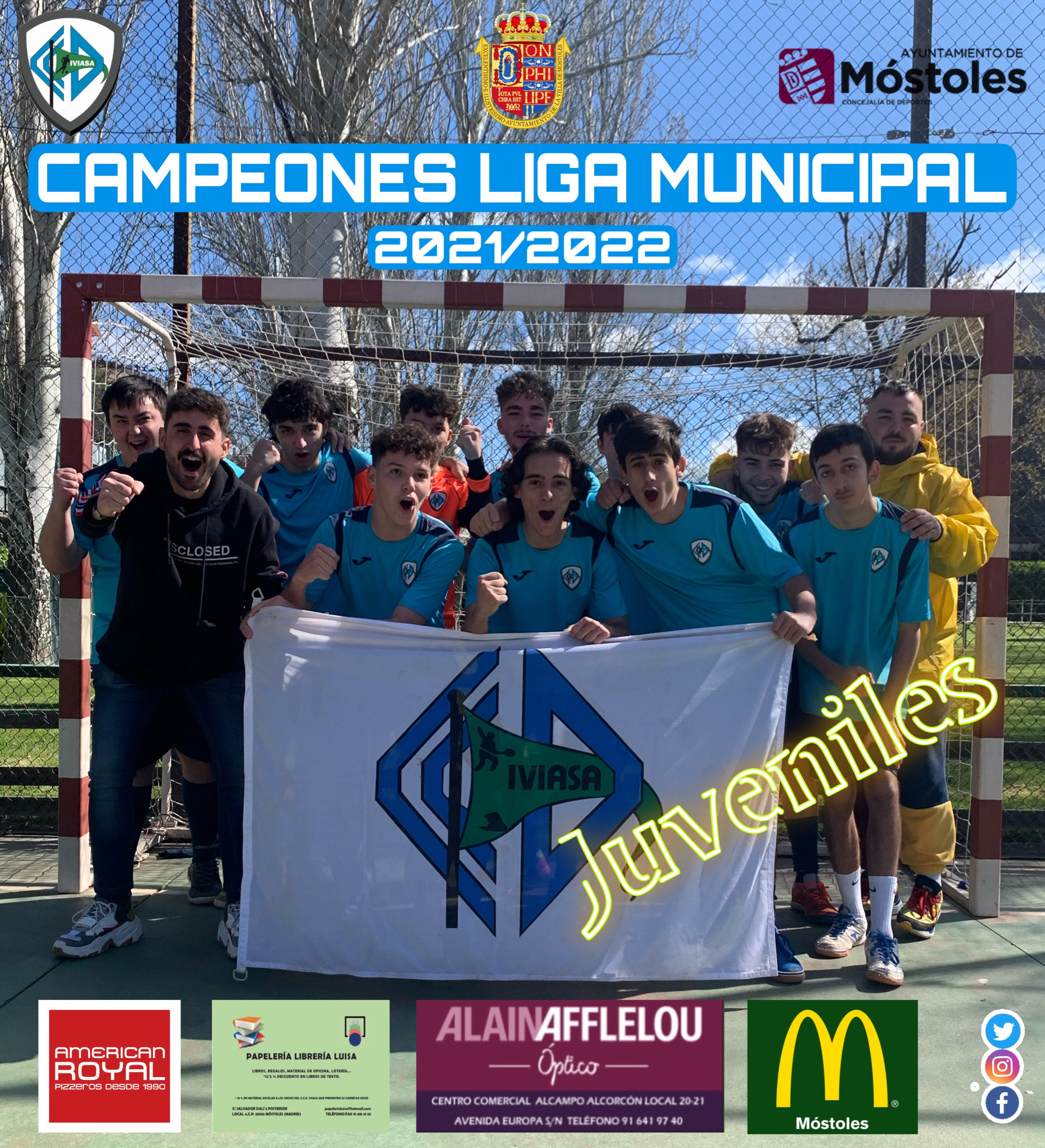 Texto Alternativo: El Club Cultural Deportivo Iviasa campeón de la Liga Municipal categoría juvenil de fútbol sala
