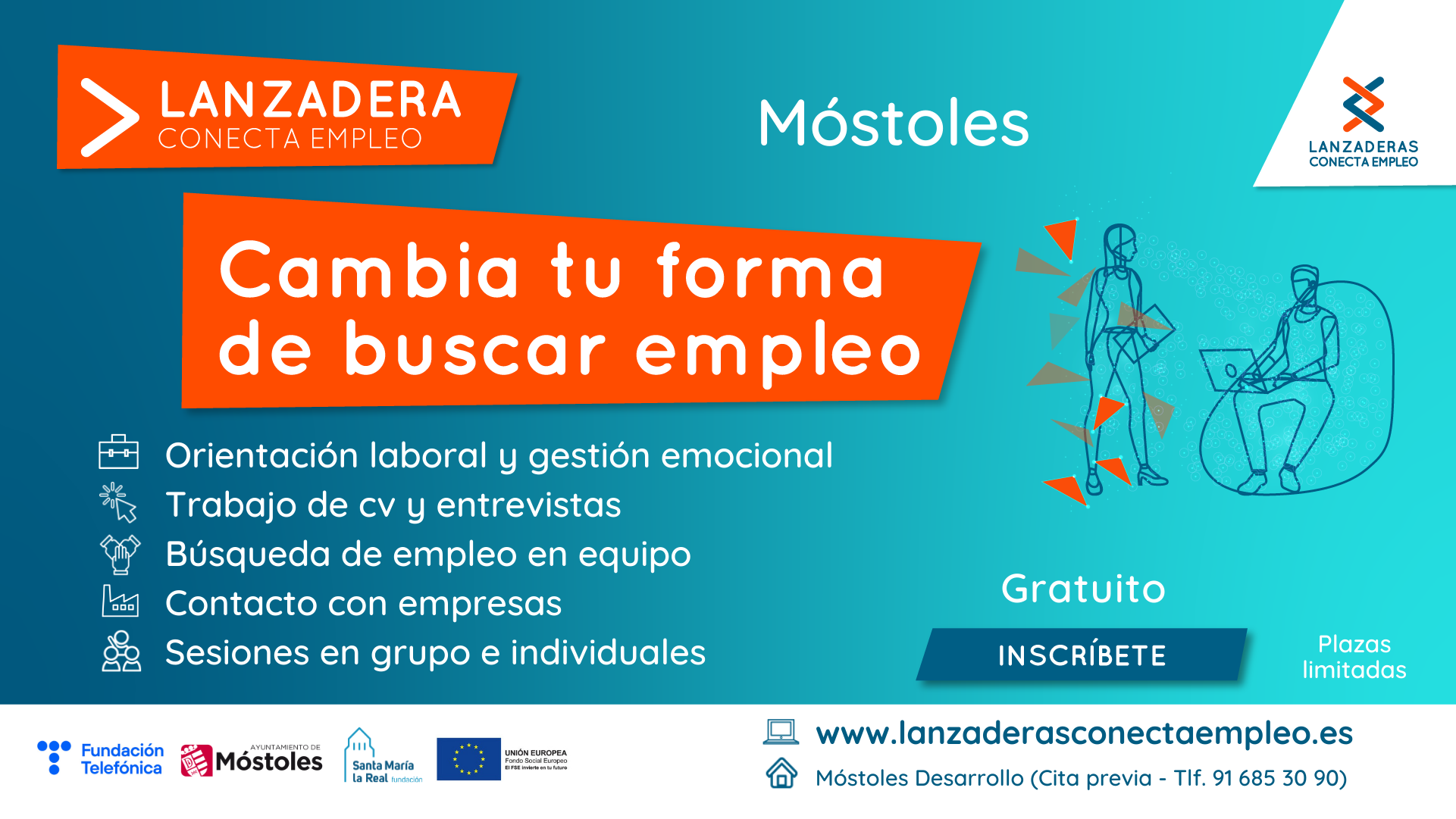 Texto Alternativo: Abierta la inscripción para una nueva Lanzadera Conecta Empleo en Móstoles
