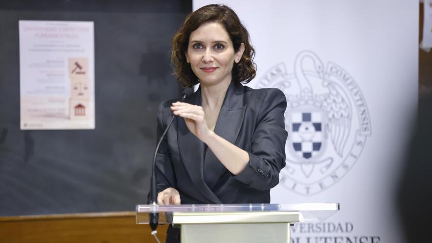 Texto Alternativo: Díaz Ayuso pide a las autoridades catalanas que velen por la pluralidad en la universidad y que se respete la libertad de pensamiento