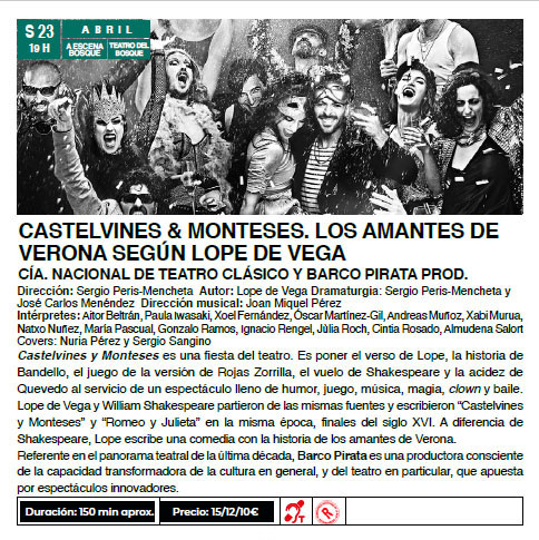 Texto Alternativo: A Escena trae a Móstoles una versión gamberra del clásico de Lope de Vega Castelvines & Monteses