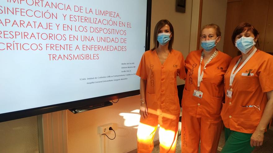 Texto Alternativo: Tres TCAES del Hospital Gregorio Marañón, galardonadas en el I Congreso Virtual de su especialidad