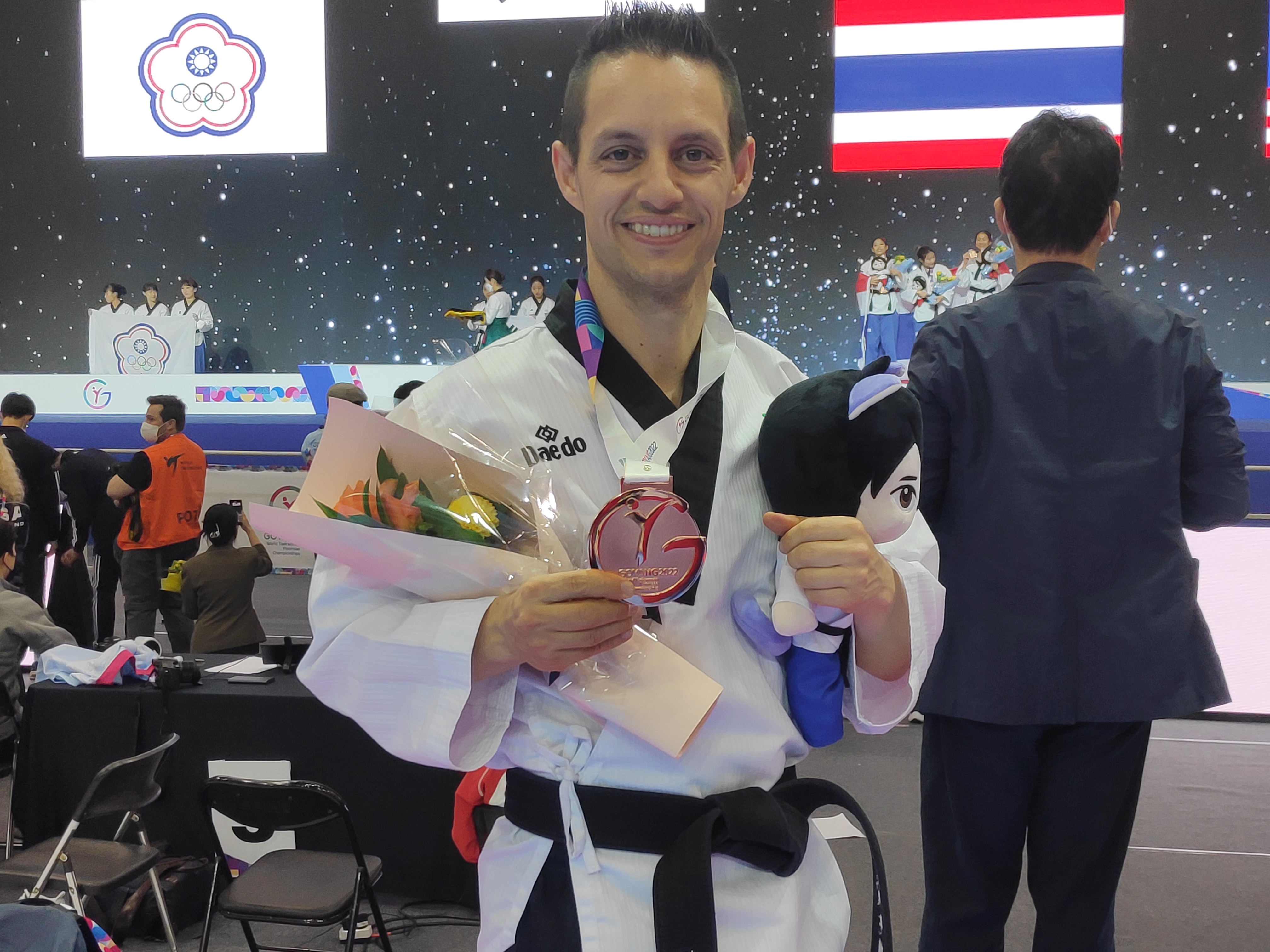 Texto Alternativo: Los mostoleños Ainhoa Delgado y Ramón López brillan en el Mundial de taekwondo