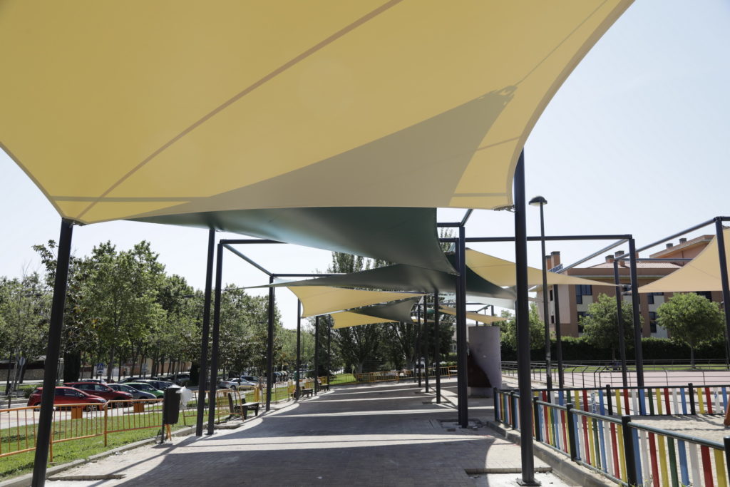 Texto Alternativo: Nuevas pérgolas para dar sombra en espacios públicos de Getafe