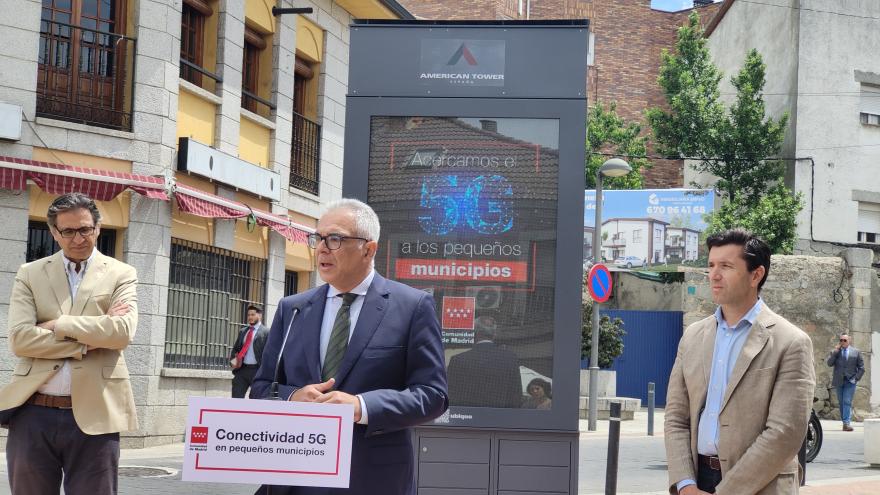 Texto Alternativo: La Comunidad de Madrid prueba en Valdemorillo un proyecto piloto pionero en el mundo para llevar la conectividad 5G a los pequeños municipios