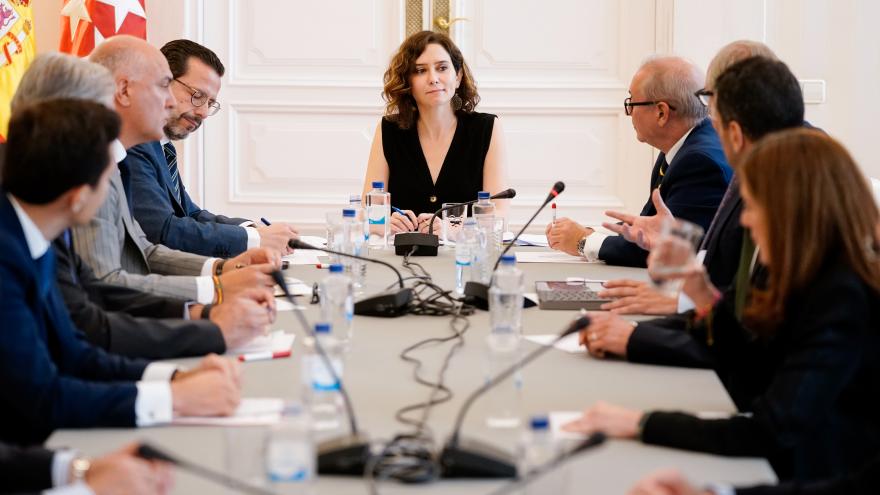 Texto Alternativo: Díaz Ayuso ofrece el apoyo del Gobierno regional a la innovación y competitividad de la industria farmacéutica