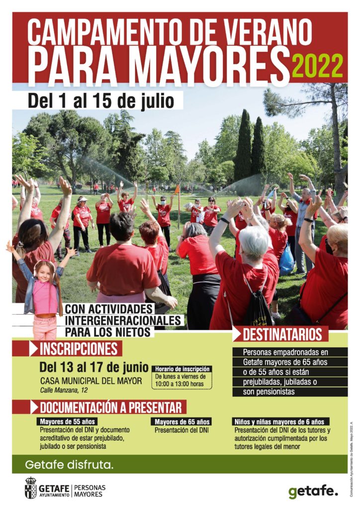 Texto Alternativo: Vuelve el campamento de verano para personas mayores y nietos