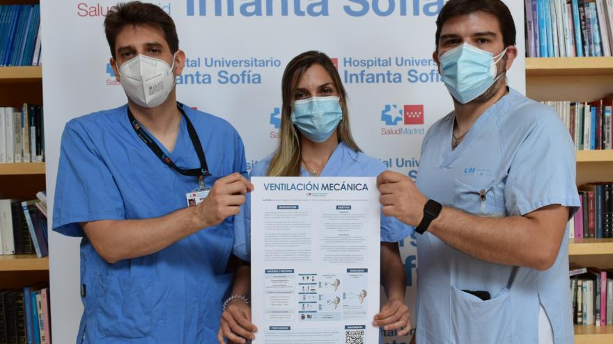 Texto Alternativo: Enfermería del Hospital Infanta Sofía, premiada por sus buenas prácticas en ventilación mecánica