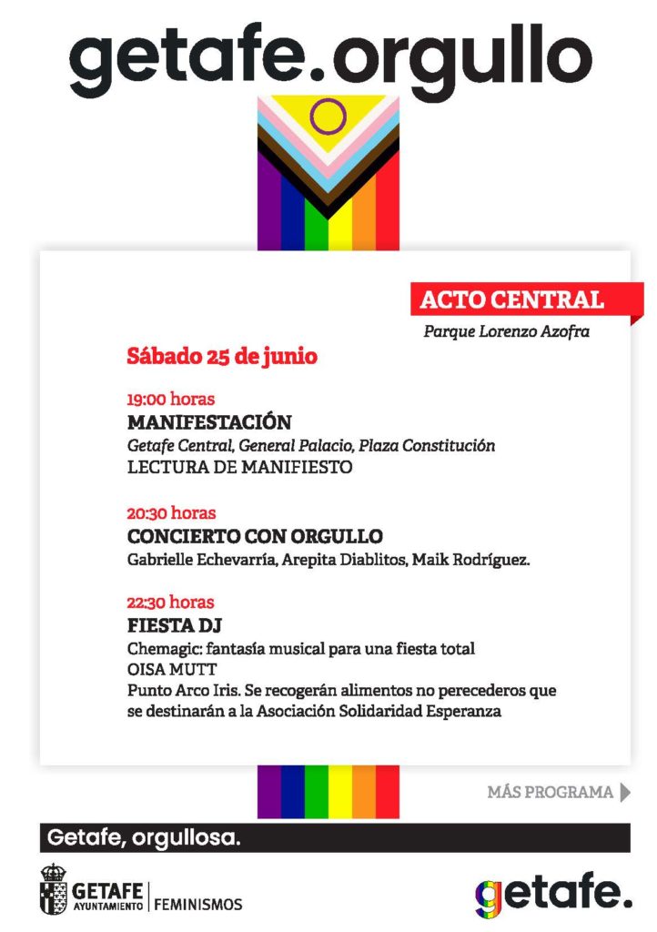 Texto Alternativo: Getafe celebra el Orgullo 2022