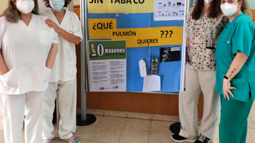Texto Alternativo: Actividades contra el tabaco en centros de salud de la Dirección Asistencial Sur de Atención Primaria