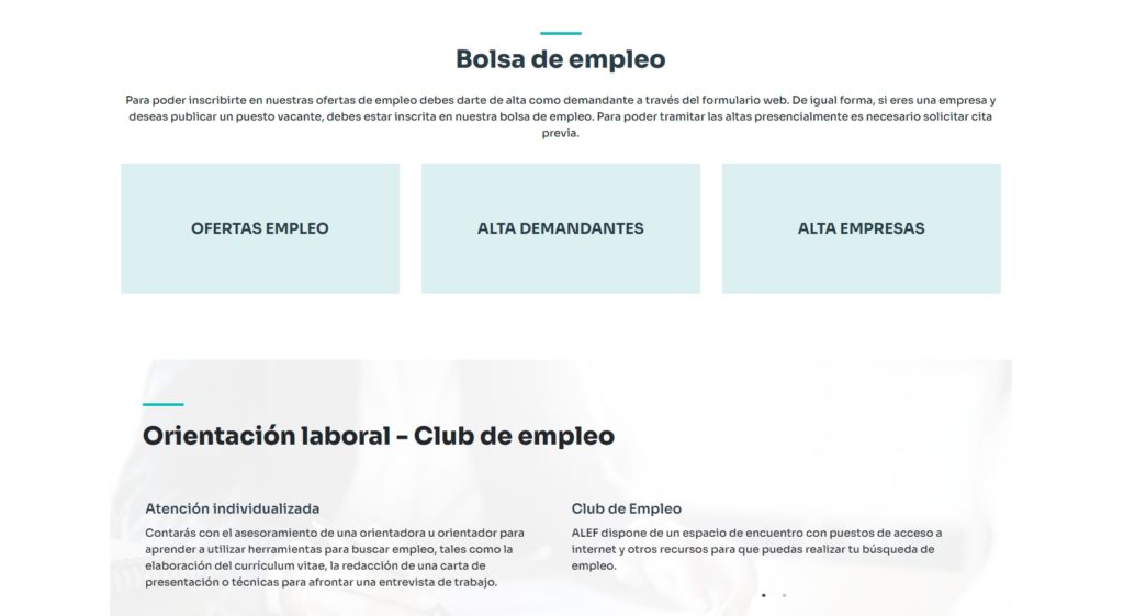 Texto Alternativo: La Agencia Local de Empleo y Formación estrena una web más cercana a los vecinos