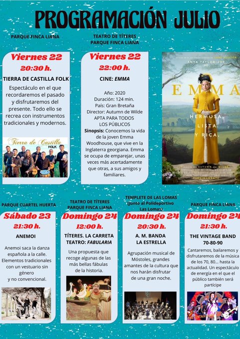 Texto Alternativo: Conciertos musicales, cine, danza contemporánea y teatro infantil, este fin de semana en Verano Flash