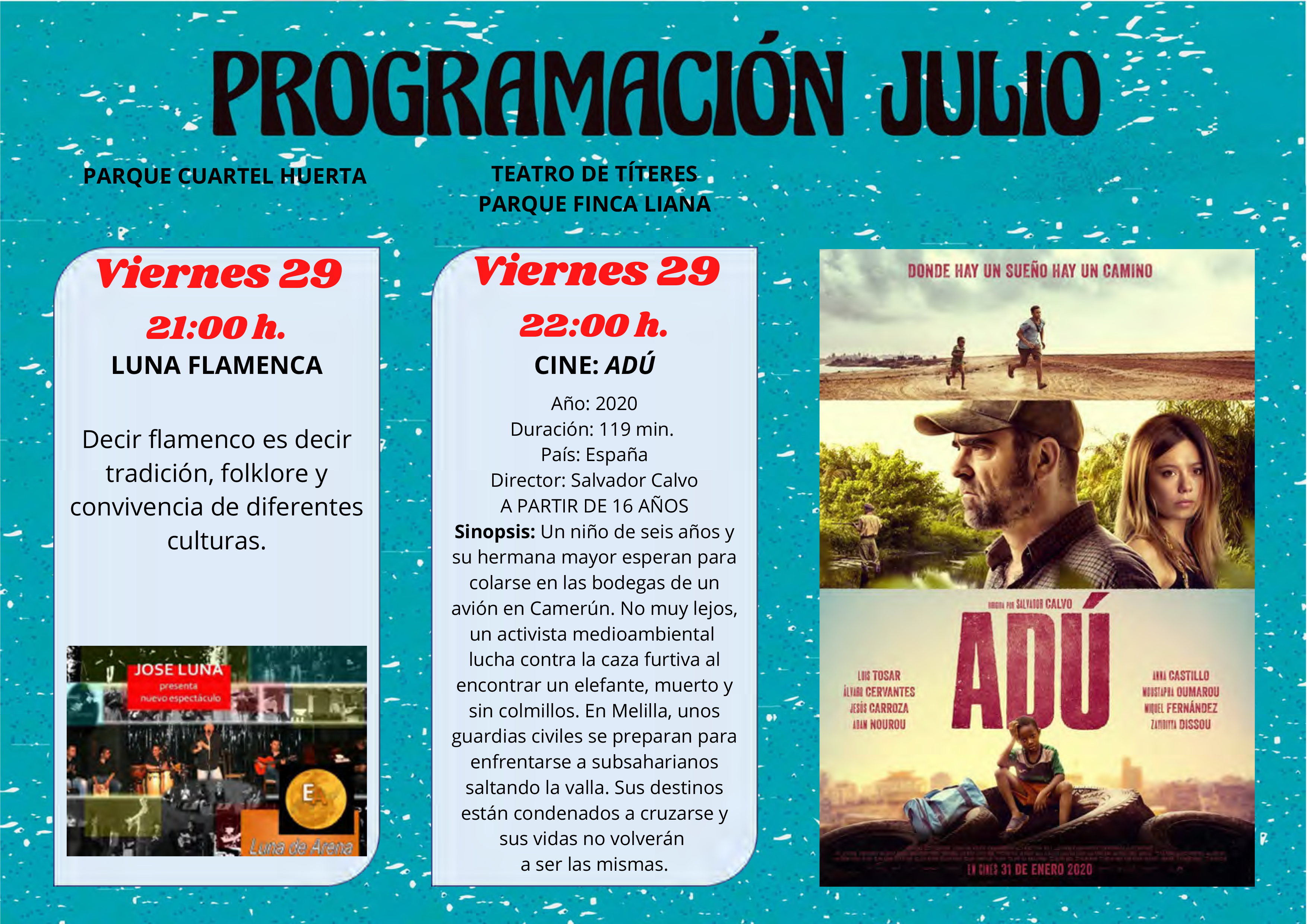 Texto Alternativo: Flamenco con José Luna, cine, teatro infantil, magia con Billy Bluff; el humor de Los Sabineros Flaco Rodríguez y Mario Ojeda y La Rumana y la Vasca, esta semana en Verano Flash