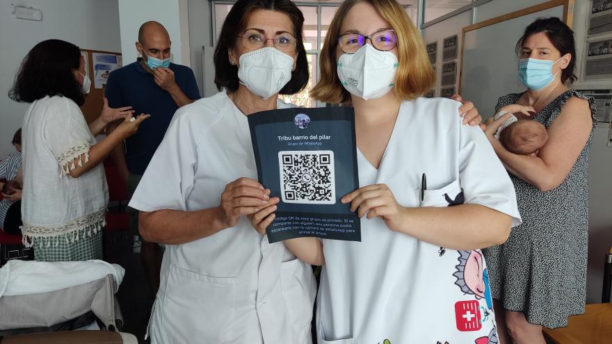 Texto Alternativo: El Centro de Salud Barrio del Pilar mejora el acceso al grupo de madres de apoyo a la lactancia mediante su grupo de WhatsApp