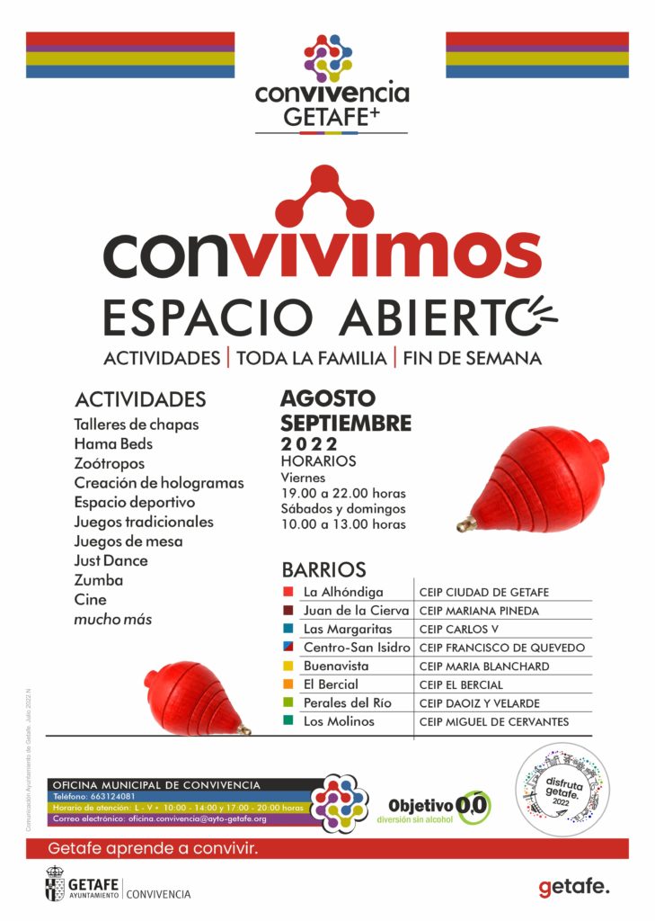 Texto Alternativo: ‘Convivimos – Espacio Abierto’ pone en marcha actividades familiares en espacios públicos