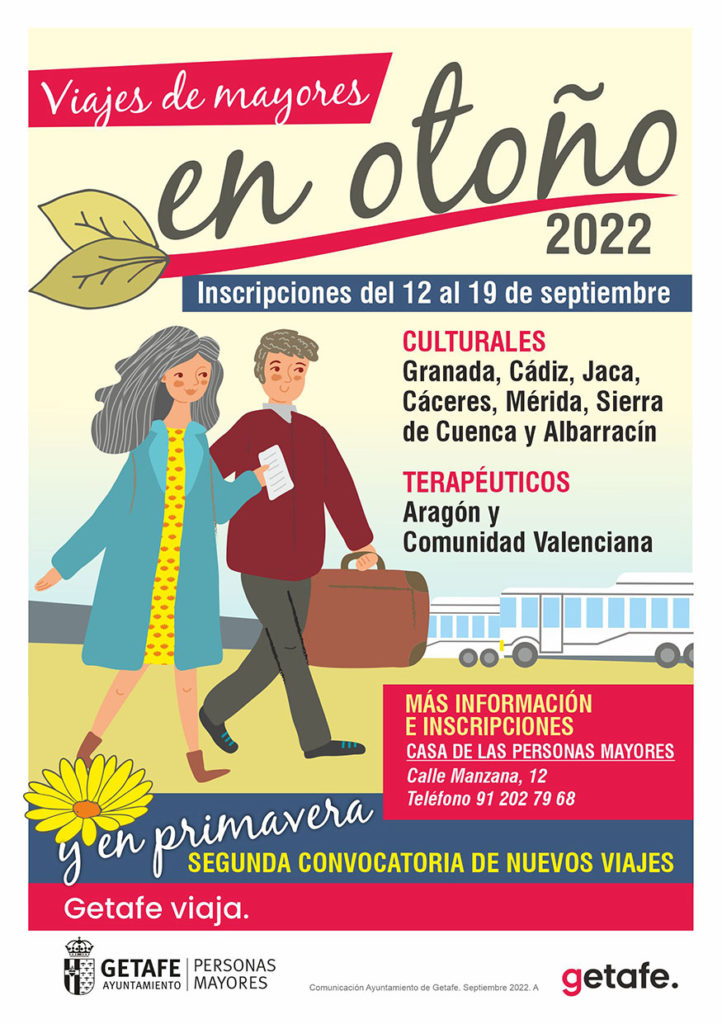 Texto Alternativo: Este otoño nuevos viajes municipales para mayores de Getafe