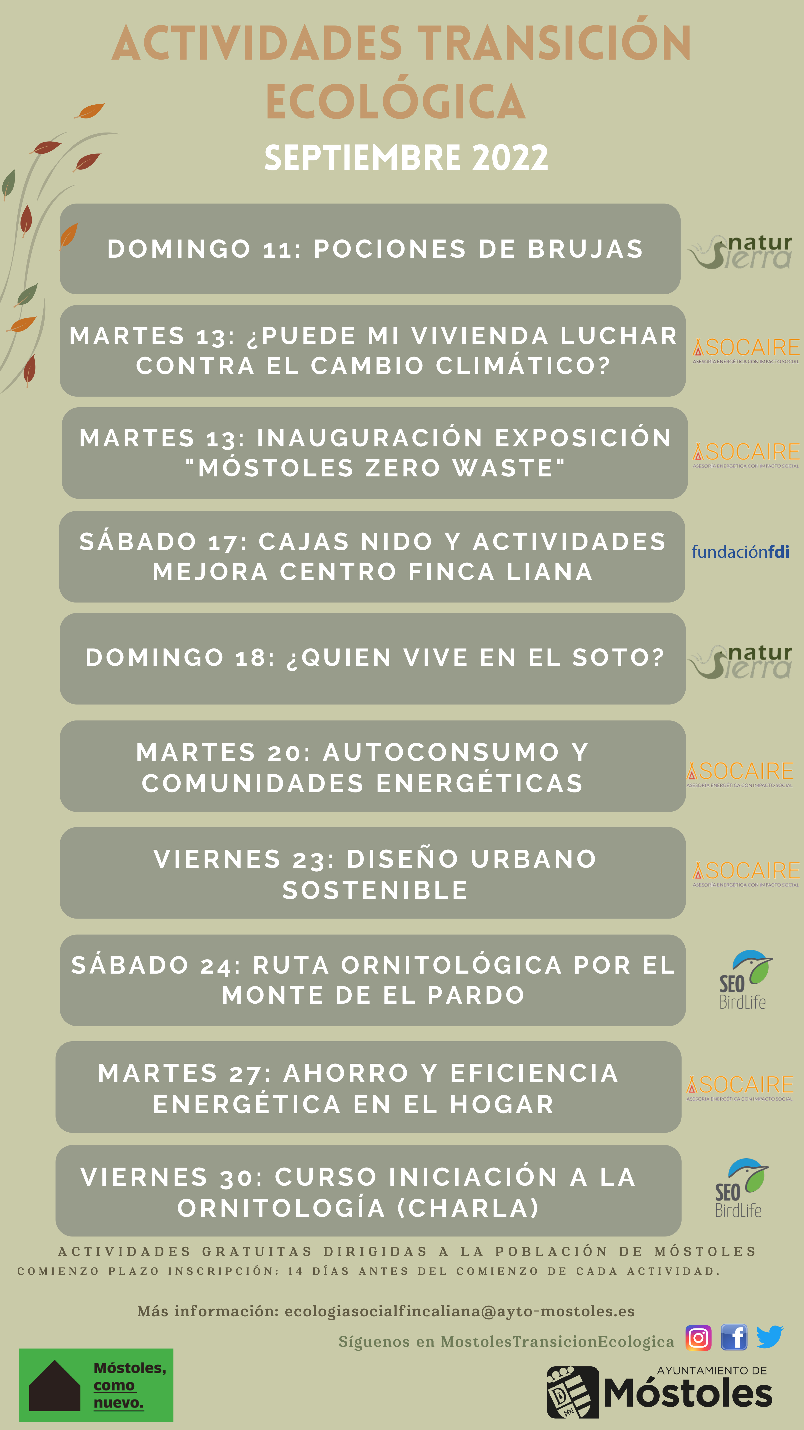 Texto Alternativo: Abierto el periodo de inscripciones para participar en las actividades y talleres medioambientales de septiembre