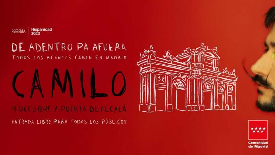 Texto Alternativo: La Comunidad de Madrid acogerá en el Festival Hispanidad 2022 un concierto gratuito del artista colombiano Camilo