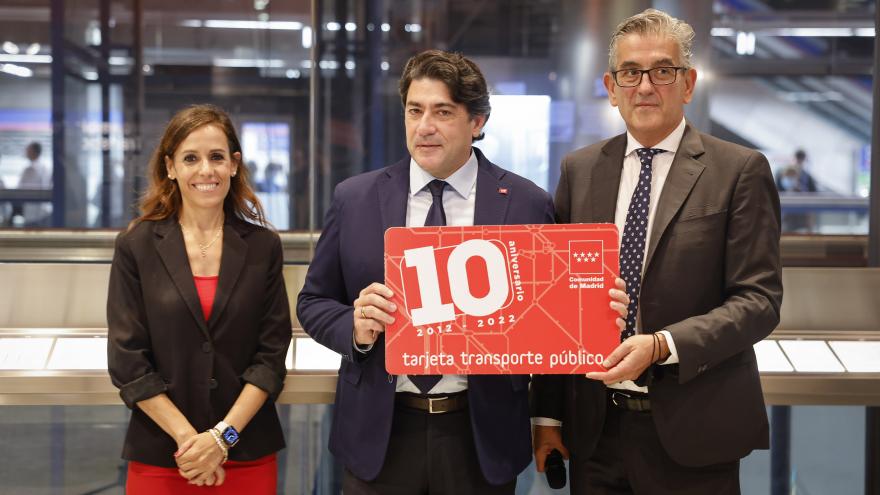 Texto Alternativo: La Comunidad de Madrid celebra el 10º aniversario de la puesta en marcha de la Tarjeta de Transporte Público