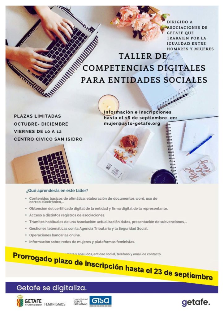 Texto Alternativo: Nuevo taller de ‘Competencias digitales para entidades sociales’ para la igualdad
