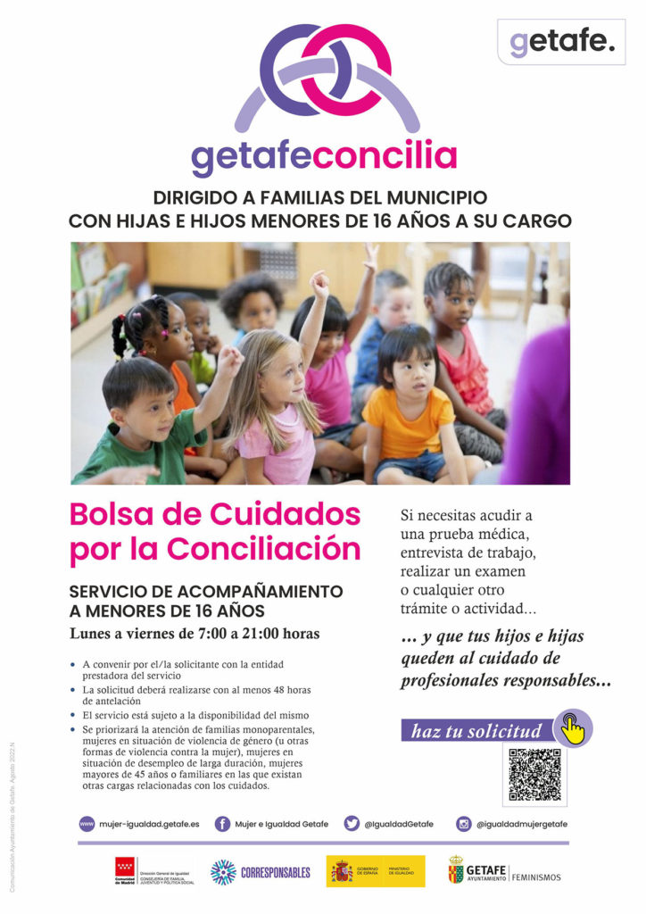 Texto Alternativo: Getafe pone en marcha una Bolsa de Cuidados para favorecer la conciliación