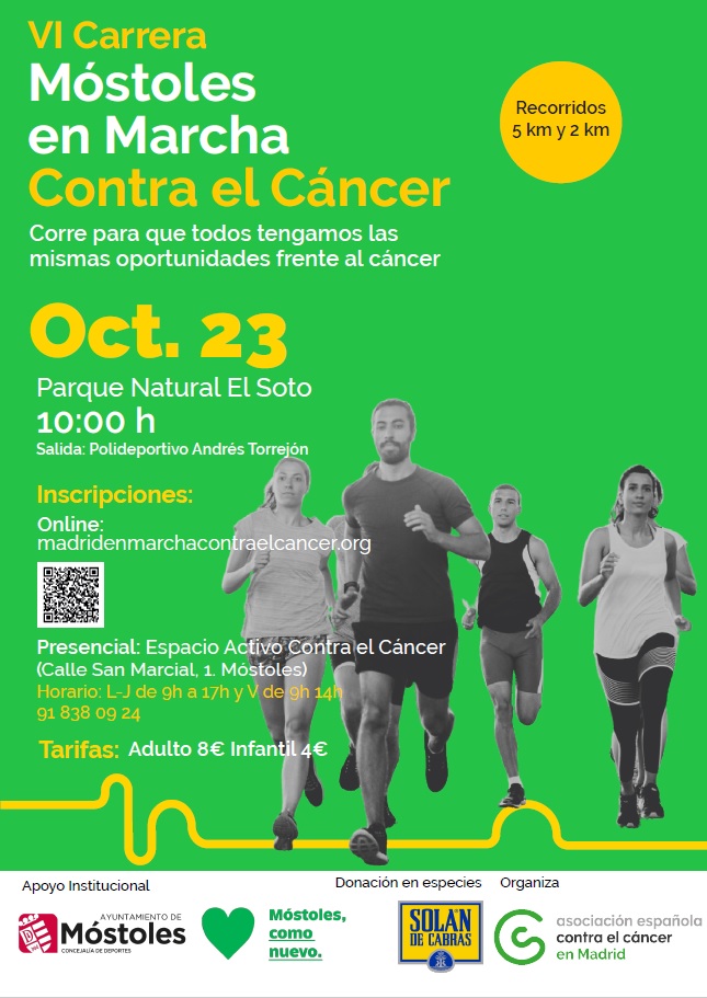 Texto Alternativo: Móstoles volverá a correr contra el cáncer