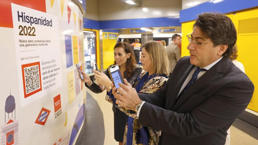 Texto Alternativo: La Comunidad de Madrid ofrece a los usuarios de Metro la descarga gratuita de ocho clásicos de la literatura en español