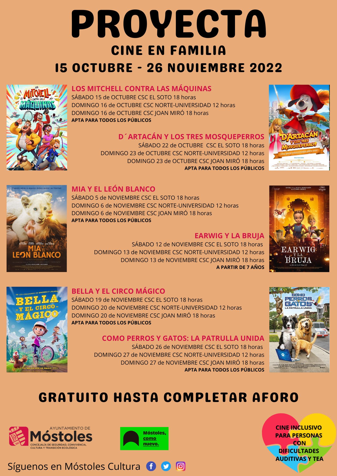 Texto Alternativo: Vuelve Proyecta. Cine en familia, ampliando su programación al Centro Sociocultural Joan Miró