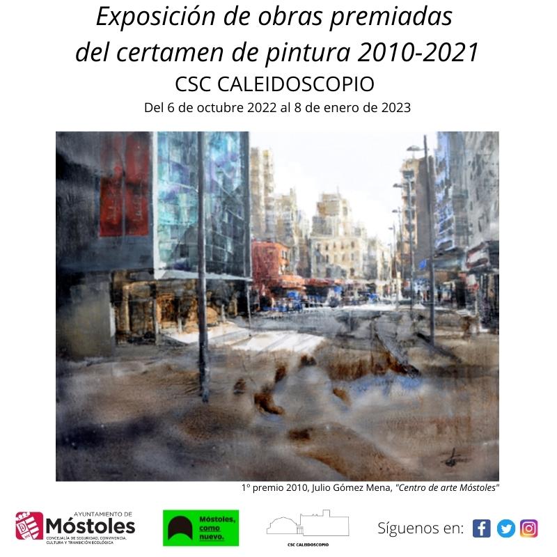 Texto Alternativo: El Ayuntamiento de Móstoles expone las obras premiadas en las diferentes ediciones del certamen de pintura Villa de Móstoles
