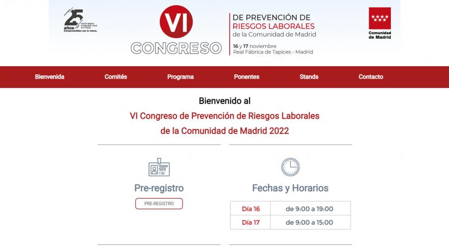 Texto Alternativo: El IRSST pone en marcha la página web del VI Congreso de PRL