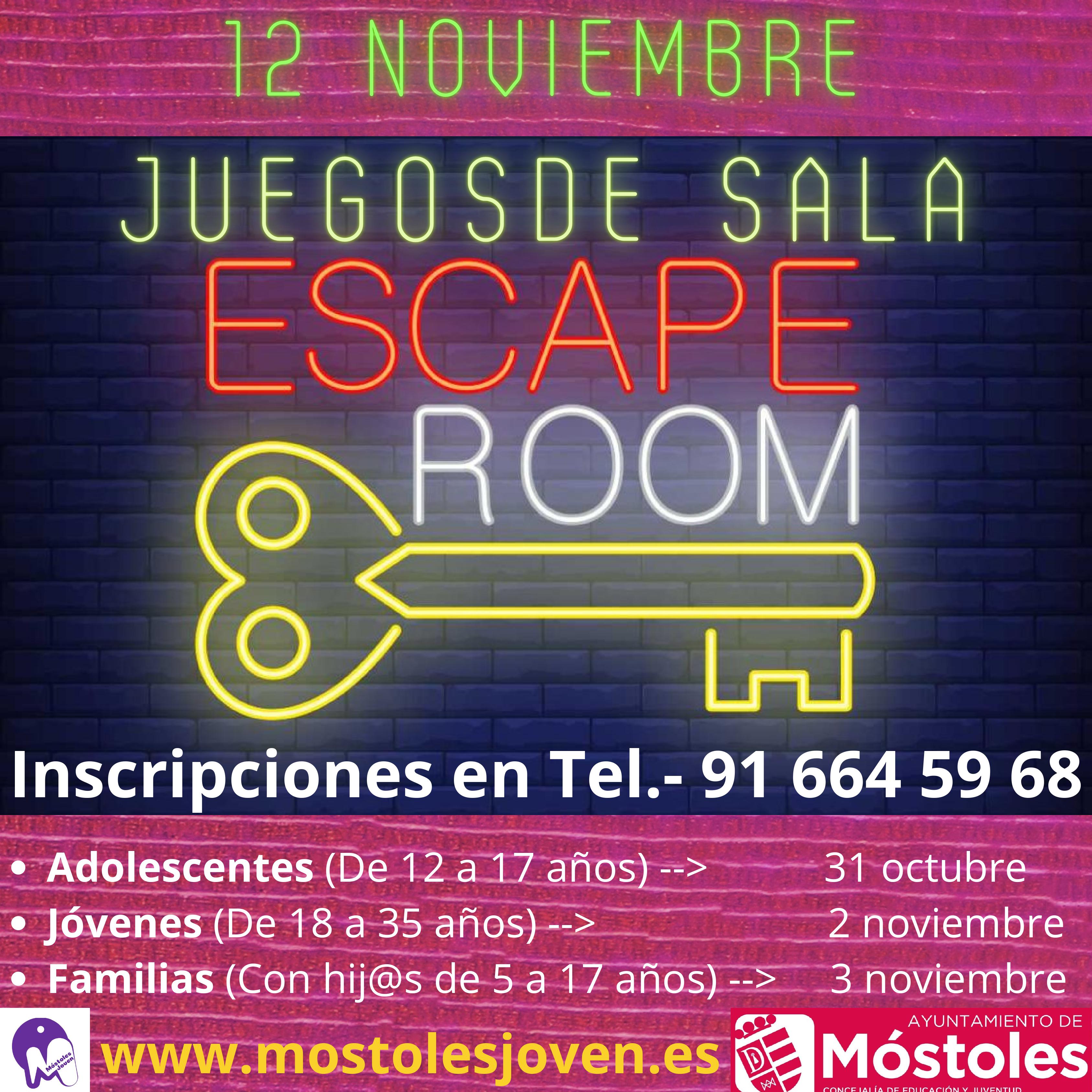 Texto Alternativo: Móstoles propone una nueva jornada escape room para jóvenes y familias