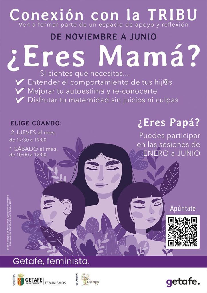 Texto Alternativo: Getafe ofrece un nuevo recurso de apoyo a madres y padres a través del proyecto ‘Conexión con la tribu’