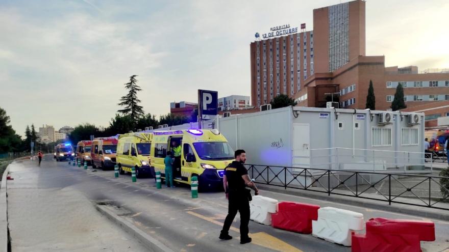 Texto Alternativo: El Hospital 12 de Octubre ensaya nuevos modelos de admisión y atención de heridos participando en un simulacro internacional de catástrofe