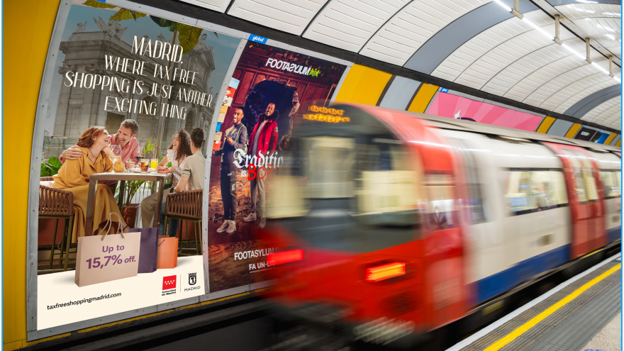 Texto Alternativo: La Comunidad de Madrid despliega desde hoy en Londres una campaña publicitaria para atraer turistas con su oferta comercial y estilo de vida